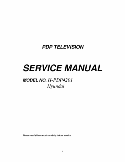 HYUNDAI H-PDP4201 Manual se Servicio